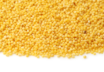 Millet on white background