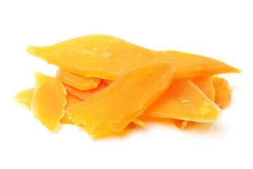 Dried sweet potato on white background