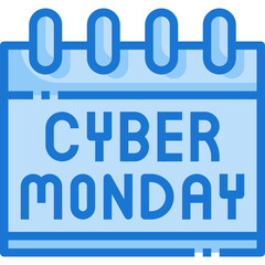 calendar blue line icon