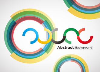 abstract vector background with colorful gradient circles, olympic color concept. - obrazy, fototapety, plakaty