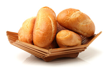 crusty mini baguettes on white surface