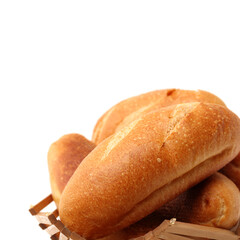 crusty mini baguettes on white surface