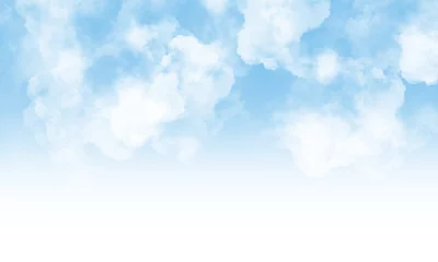Deurstickers Babykamer wolk achtergrond. Blauwe wolkentextuur. Blauwe wolk textuur achtergrond