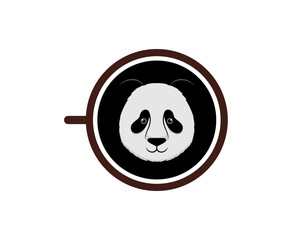 Combination panda with coffee cup shape