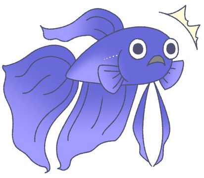 recommend clip art: びっくりするベタ（青色）