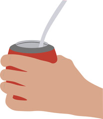 Mano sosteniendo un mate. Costumbres argentinas © VERNICA