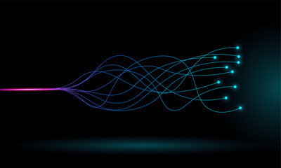 Abstract wave line background, with beautiful light effect