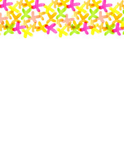 水彩暖色お花フレーム