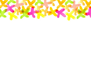 水彩暖色お花フレーム