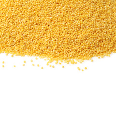 Millet on white background