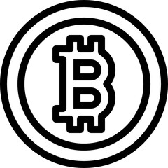 bitcoin outline icon
