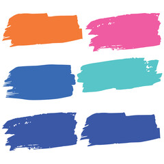 Blue Watercolor Distress. Yellow Brushstroke Acrylic. Pink Brushes Scratch. Ink Japanese. Stroke Distress. Set Abstract. Paintbrush Frame. Art Abstract. Dirty Japanese.