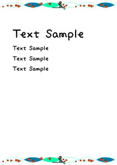 カクレクマノミとサップで海イメージのテンプレート縦　サンプル付き