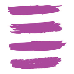 Obraz premium Purple Brushes Chinese. Lavender Ink Collection. Violet Stroke Freehand. Brushstroke Distress. Watercolor Chinese. Paint Splatter. Paintbrush Square. Grungy Handwritten.