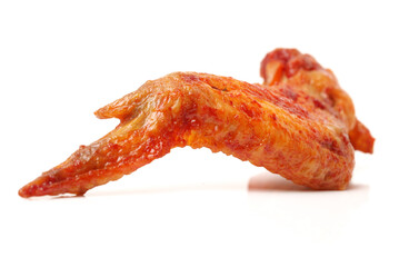 grill chicken wings on white background 