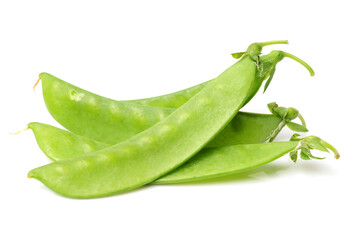 green peas isolated on white background