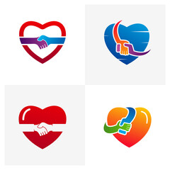 Set of Love Deal logo vector template, Creative Deal logo design concepts