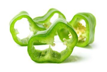 green pepper isolated on white