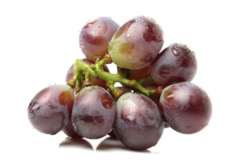 Grapes on white background 