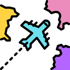 travel color outline icon