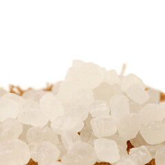 Rock sugar on white background