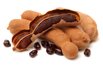 Tamarind on white background