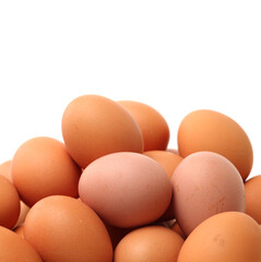 Egg collection isolated on white background