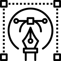 graphic design outline icon