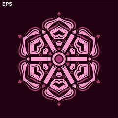 Modern vector mandala art design with a beautiful mix of colors, suitable for all advertising design needs, both for business card designs, banners, brochures and others. EPS format files