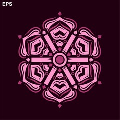 Modern vector mandala art design with a beautiful mix of colors, suitable for all advertising design needs, both for business card designs, banners, brochures and others. EPS format files