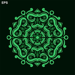 Modern vector mandala art design with a beautiful mix of colors, suitable for all advertising design needs, both for business card designs, banners, brochures and others. EPS format files