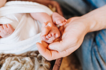 Babyfüßchen von einem Neugeborenen