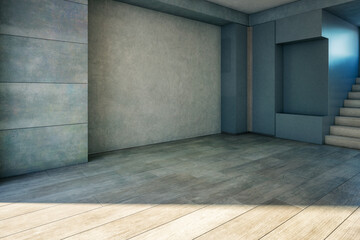 Empty Office Loft Area - 3D Visualization
