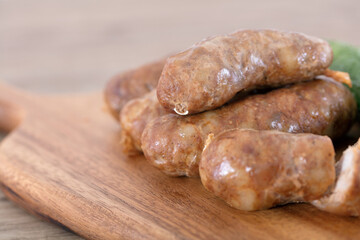 Delicious pork enema and cucumber