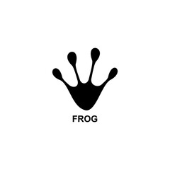 frog footprint icon set vector sign symbol