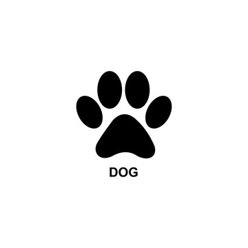 dog footprint icon set vector sign symbol