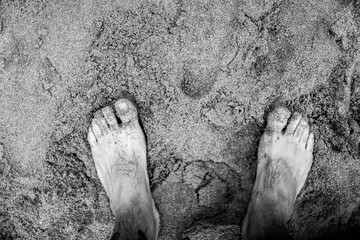 mexican feet on the beach
