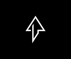 Abstract arrow logo design vector illustration