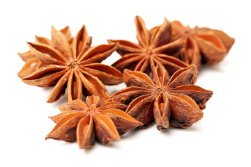 Star anise isolated on white background