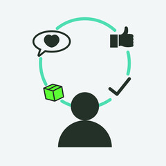  evaluation vector icon illustration sign