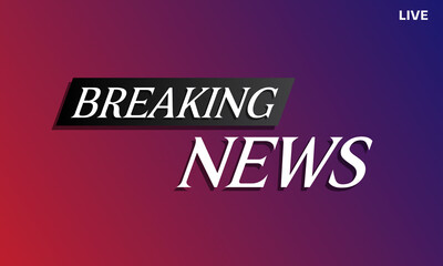 breaking news banner background with red color