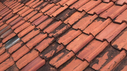 red roof tiles made from soil