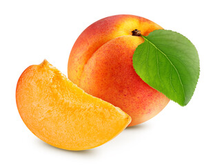 Apricot isolated on white background