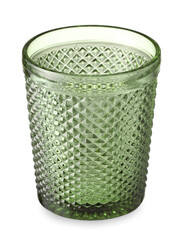 Beautiful empty glass on white background