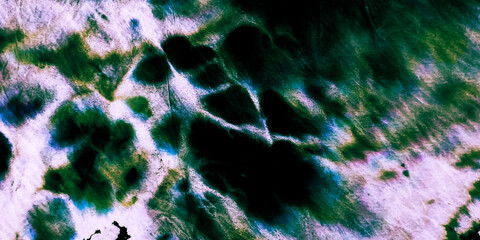 Green Frame Abstract Design. Erbu Dye Design.