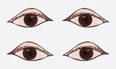 Watercolor Eye Clipart Illustration.