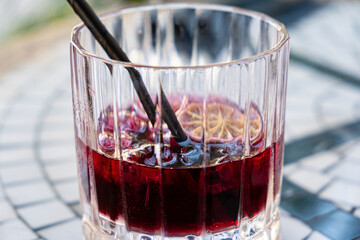 cocktail with rum on the terrace