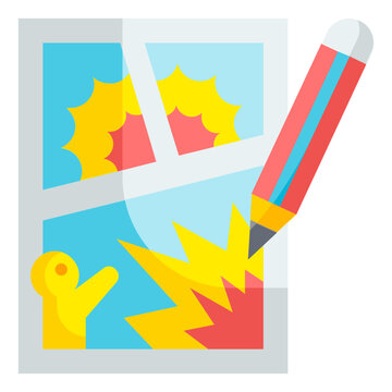 comic flat icon