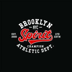 Fototapeta na wymiar Brooklyn Athletic typography design