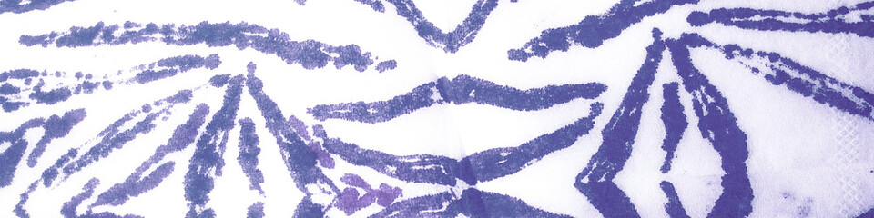 Watercolor Website. Purple Ethnic Strip. Wild Cat